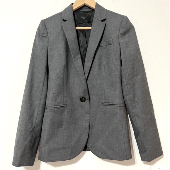 J. Crew Jackets & Blazers - J.Crew Campbell Blazer In Super 120s Wool size 2 gray